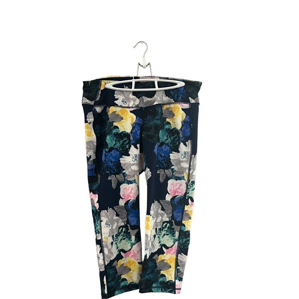 Old Navy Active Go-Dry Floral Leggings XL Cropped Length